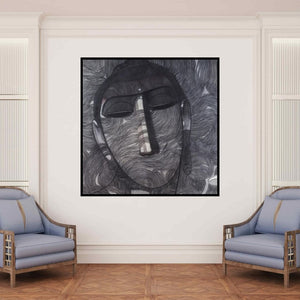 In-situ view of Siddharth Shingade's 'Buddha Painting' painting in a room