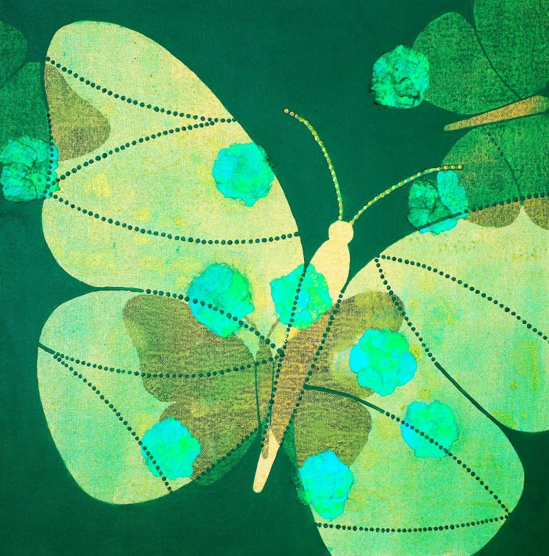 Butterfly 1' animals acrylic painting by artist Asif Sharief Shaikh, 18x18 inch, on canvas