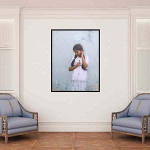 In-situ view of Dilip Dudhane's 'Butterfly' painting in a room