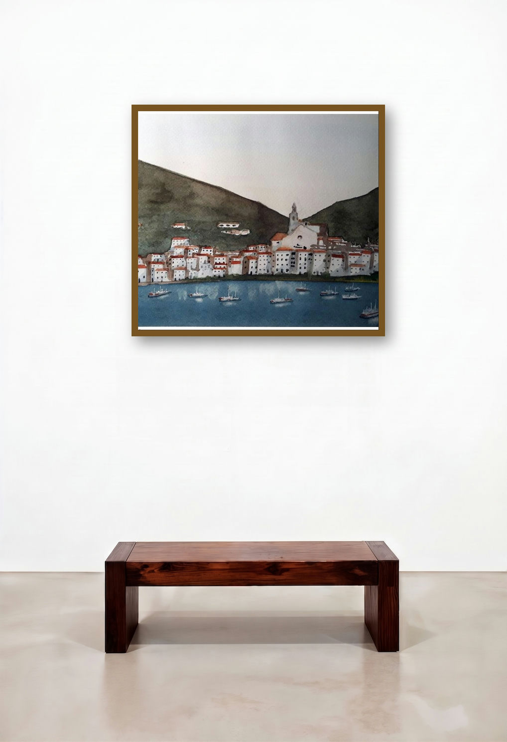 Cadaques Spain 2 by artist Arunava Ray displayed in a Minimalist Home Office