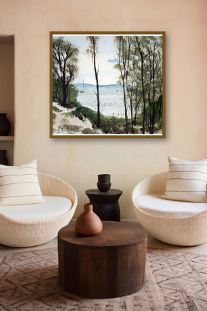 Cala Violina Tuscanny (Coastal View) by artist Arunava Ray displayed in a Boutique gallery