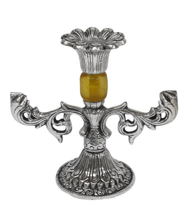 Lifestyle craft titled 'Candle Stand II', 5x5x1 inches, by artist Art Street on Metal