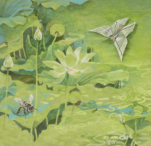 Nature acrylic painting titled 'Celebrating Coexistence 3', 12x12 inches, by artist Sweta Chandra on Canvas