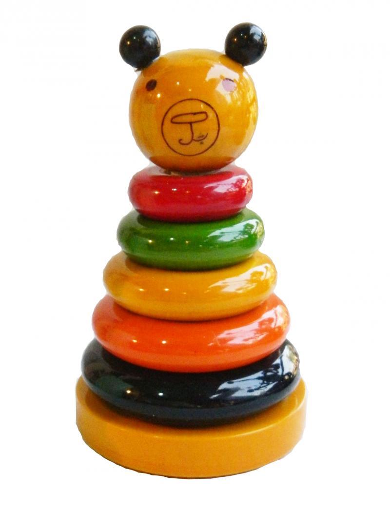 Other handicraft titled 'Channapatna Stacking Toy II', 8x6x5 inches, by artist Amaidi CRAFeTeria on wood