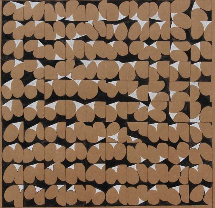 'Charomatic Fabric' abstract acrylic painting by artist Prabhinder Lall, 24x24 inch, on canvas