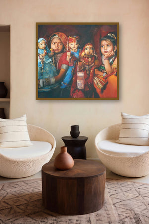 Cherubs Of Rajasthan by artist Jinal Gada Gala displayed in a Boutique gallery
