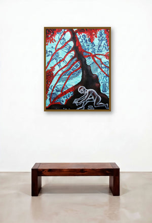 Child Hood by artist Mithun Dasgupta displayed in a Urban Loft Study
