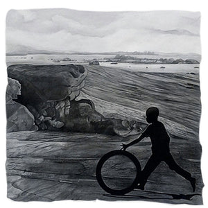 In-situ view of Manish Sharma's 'Childhood (Childhood Memories)' painting in a room