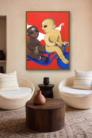Childhood by artist Prakash Pore displayed in a Designer gallery