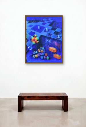 Chopard (Fortuitous Fortune) by artist Durshit Bhaskar displayed in a Industrial Dining Room