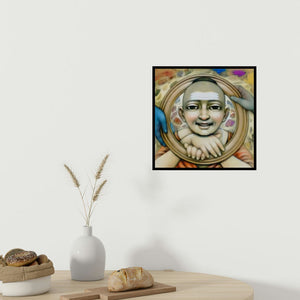 In-situ view of Apet Pramod's 'Circle Frame (The Inner Radiance)' painting in a room