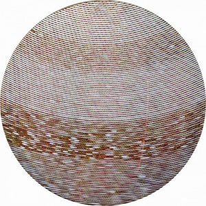 Abstract acrylic painting titled 'Circular Vibration', 18x18 inches, by artist Ghanshyam Gupta on Canvas