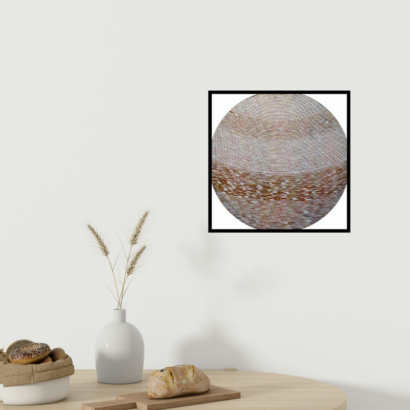 In-situ view of Ghanshyam Gupta's 'Circular Vibration (Cosmic Tapestry)' painting in a room