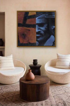 Cityscape (Diptych) by artist Baiju Parthan displayed in a Curated gallery