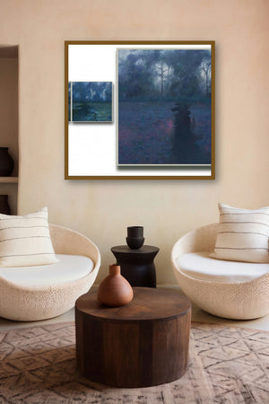 Cold Lake (Love and Peace) by artist Paresh Thukrul displayed in a Boutique gallery