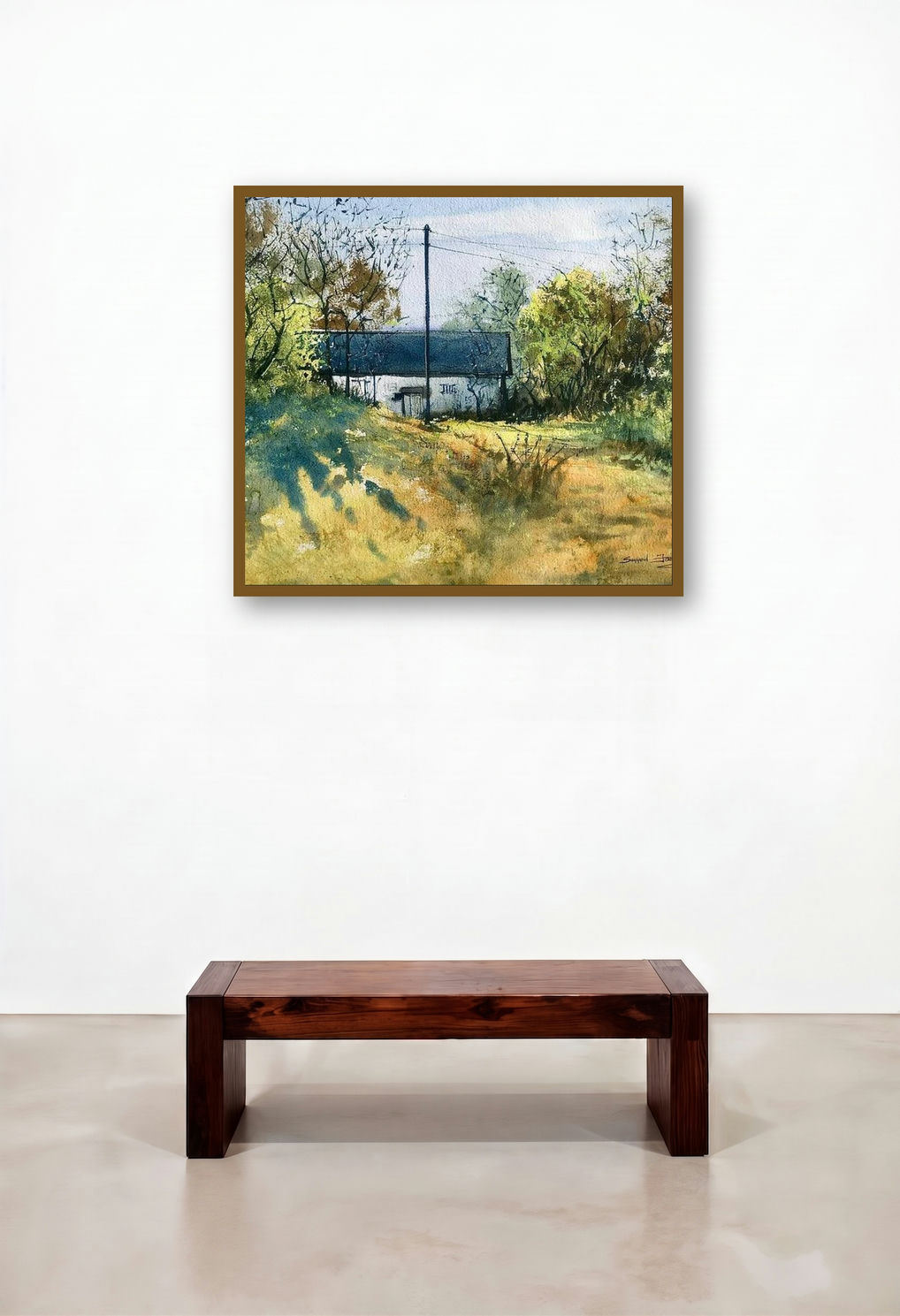 Color Expression (Quiet Solitude) by artist Ks Farvez displayed in a Eclectic Library