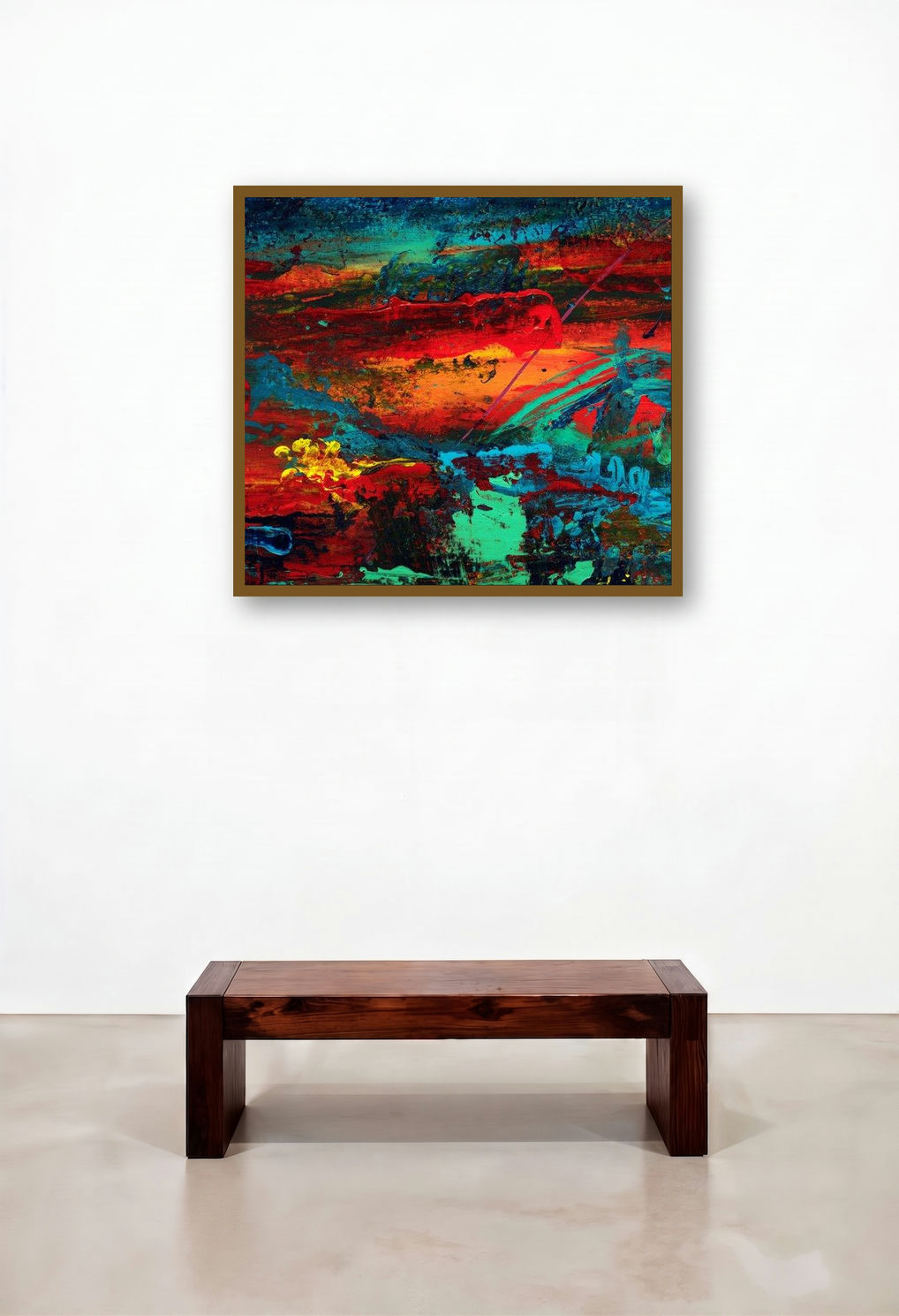 Colormix (Color Fusion) by artist Rainer Clemens Merk displayed in a Modern Foyer