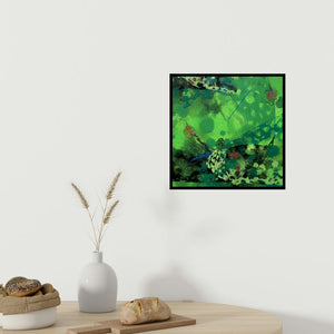 In-situ view of Asif Sharief Shaikh's 'Colors Of Life 130 (Abstract Nature)' painting in a room