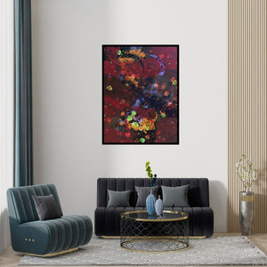In-situ view of Asif Sharief Shaikh's 'Colors Of Life 151' painting in a room