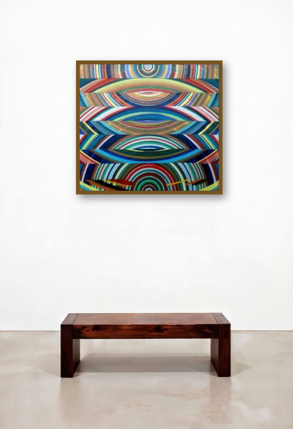 Colour Phases (Kaleidoscopic Dreams**) by artist Ghanshyam Gupta displayed in a Industrial Home Office