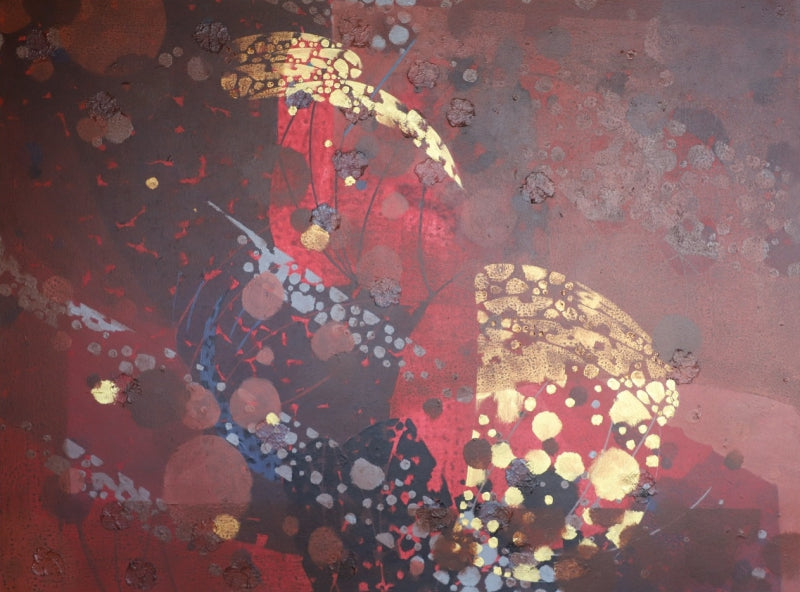 Colours Of Life 301' abstract acrylic painting by artist Asif Sharief Shaikh, 36x48 inch, on canvas