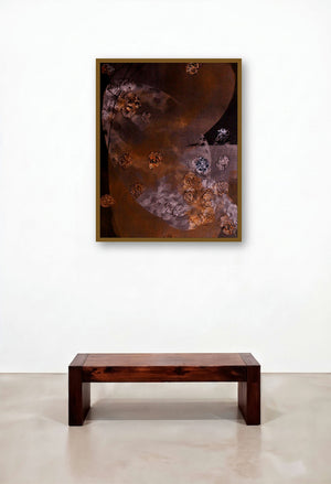 Colours Of Life 1 (Emergence) by artist Asif Sharief Shaikh displayed in a Eclectic Library