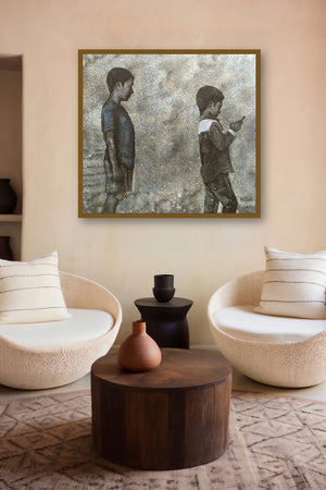 Come Out And Play 1 by artist Manish Solanki displayed in a Museum Style gallery