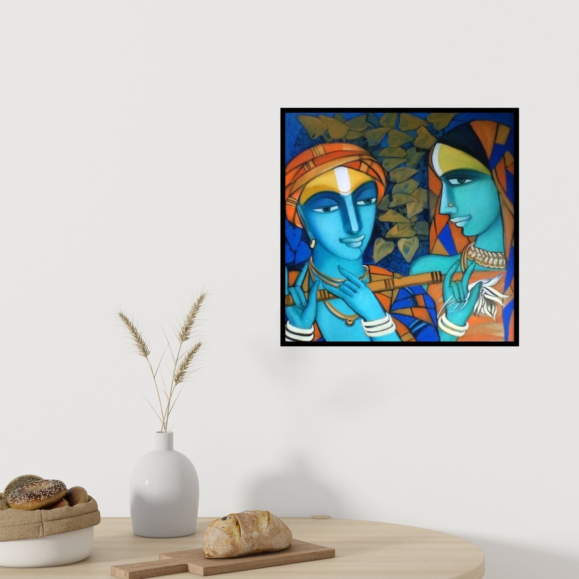 In-situ view of Dewashish Das's 'Composition 2 (Eternal Love)' painting in a room