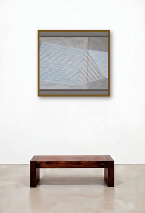Concrete (Geometric Forms) by artist Megha Madan displayed in a Designer Living Room