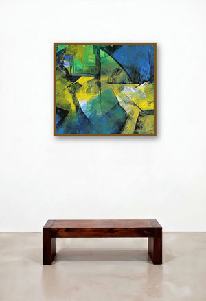 Connect (Emerald Labyrinth) by artist Siddhesh Rane displayed in a Elegant Reception Area