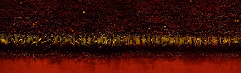 Contours' contemporary acrylic painting by artist Vishal Joshi, 60x192 inch, on canvas