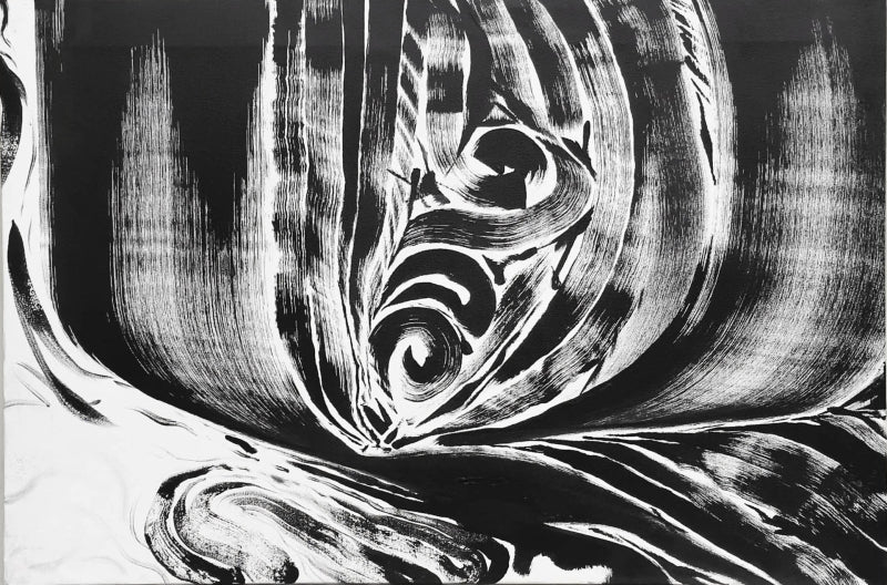 The Convolution' abstract acrylic painting by artist Anand Kamdar, 24x36 inch, on canvas