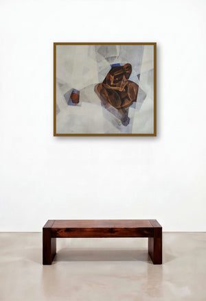 Cosmic Play (Hidden Depths) by artist Pratik Risbud displayed in a Contemporary Luxury Home Office