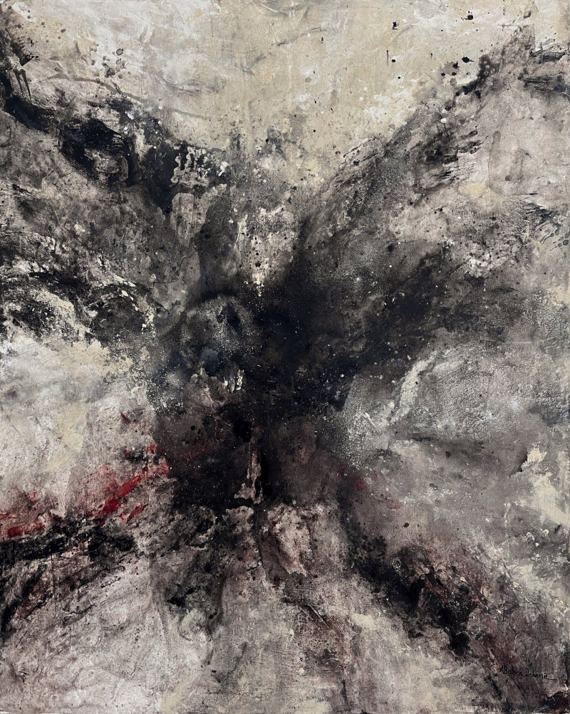 Cosmos' abstract acrylic painting by artist Abishek Deheria, 60x48 inch, on canvas