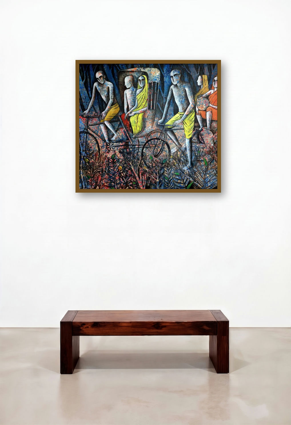 Country Road Travel (A Journey Through Time) by artist Ranjith Raghupathy displayed in a Minimalist Dining Room