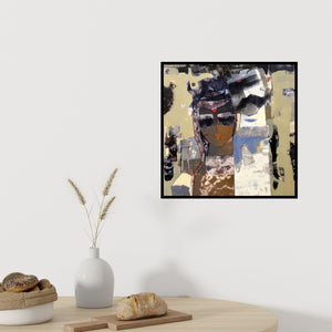 In-situ view of Sachin Jaltare's 'Untitled' painting in a room