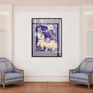 In-situ view of Niraja Bhuwal's 'Couple On Ticket (Nature's Embrace)' painting in a room