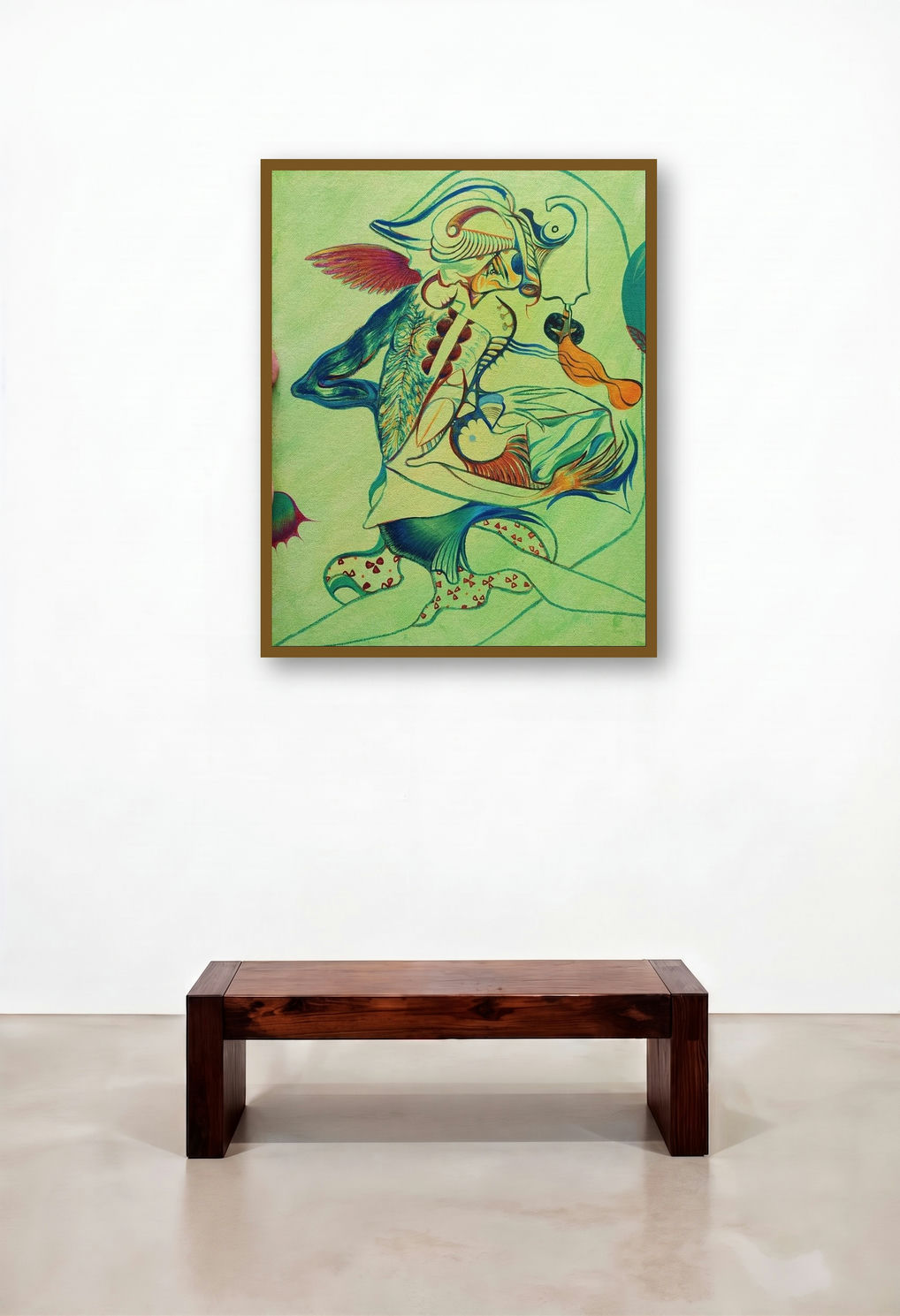 Courier (Cosmic Being) by artist Girinath Gopinath displayed in a Modern Home Office