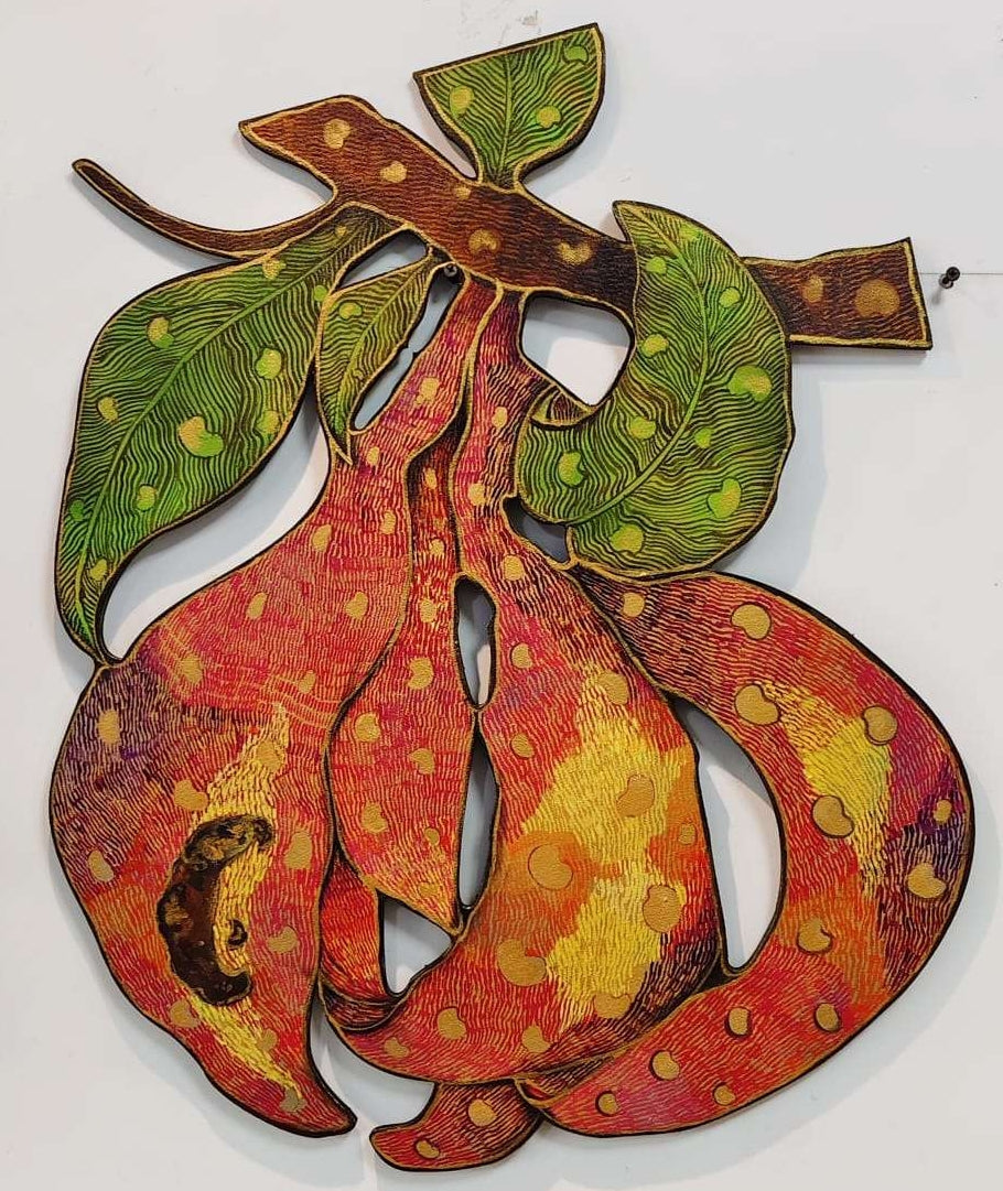 'Creative Chafa' nature mixed-media painting by artist Yogesh Powale, 27x27 inch, on canvas