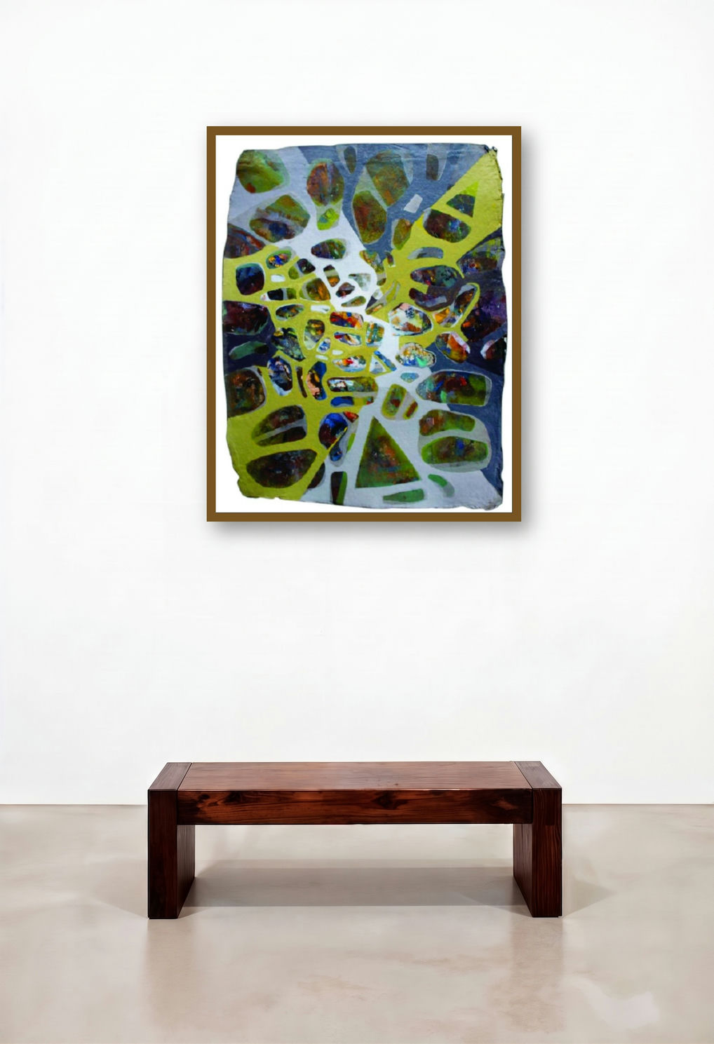 Creative Landscape 2 (Layered Landscape) by artist Sudhir Pawar displayed in a Transitional Reception Area