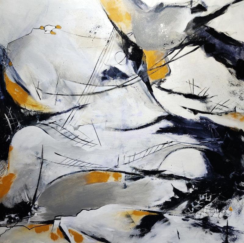 Landscape acrylic painting titled 'Creative Landscape', 36x36 inches, by artist Sanjay Dhawale on Canvas