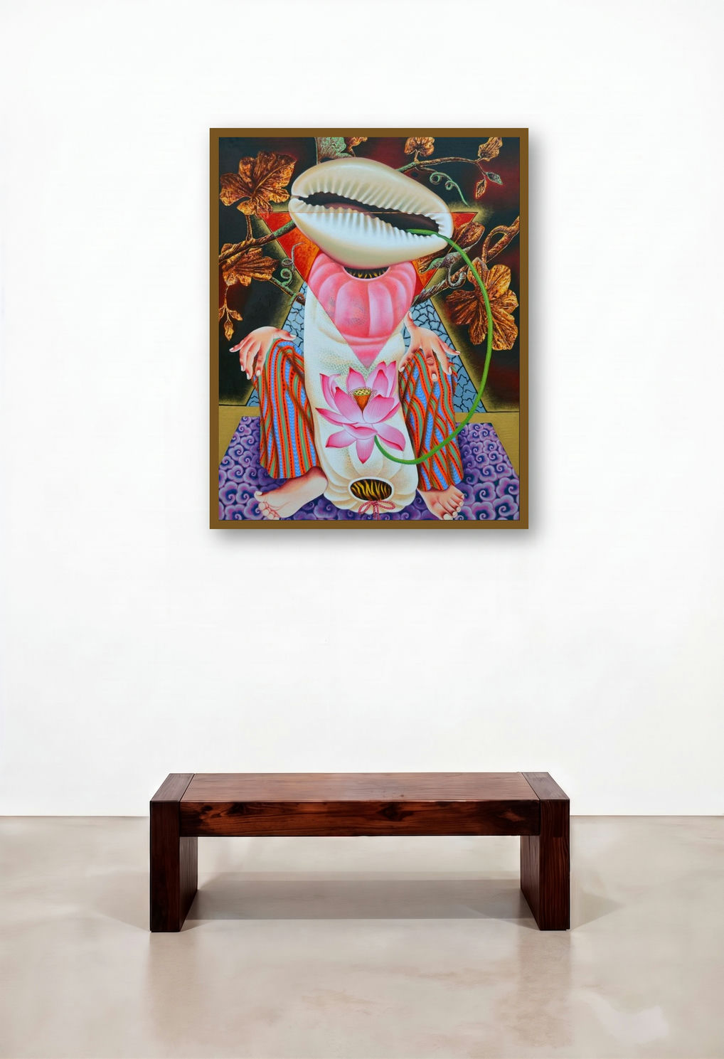 Criyation (Conch Shell Figure) by artist Ramu Das displayed in a Eclectic Home Office