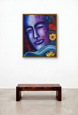 Crown Chakra by artist Purnima Gupta displayed in a Elegant Penthouse