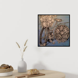 In-situ view of Raj Nandini R's 'Cycle Of Life (The Wheel of Life)' painting in a room