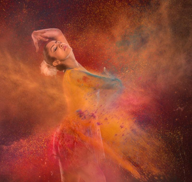 Figurative photography titled 'Dancing women 1', 11x12 inches, by artist Harrashad Kaamble on