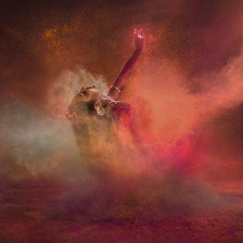 Figurative photography titled 'Dancing women 10', 11x11 inches, by artist Harrashad Kaamble on