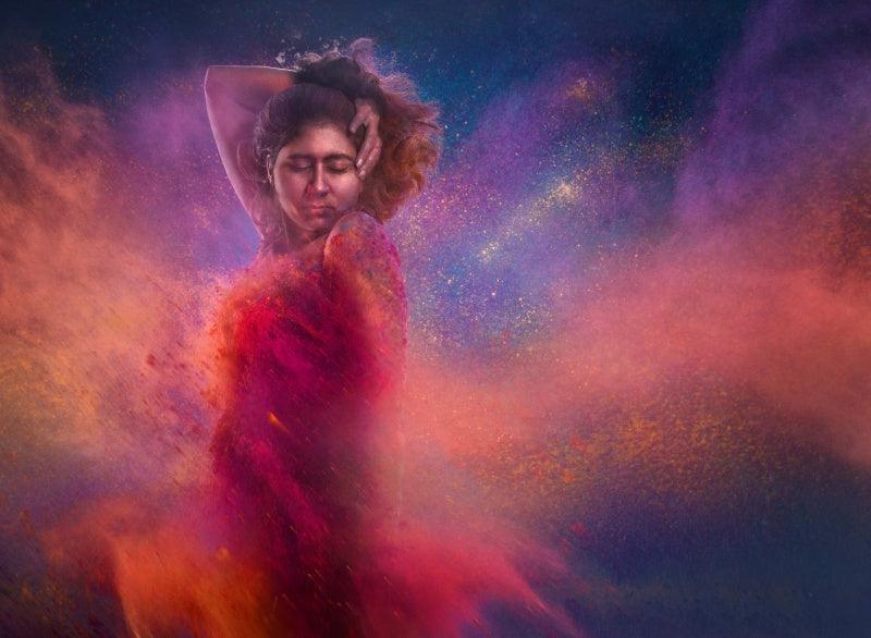 Figurative photography titled 'Dancing women 12', 11x16 inches, by artist Harrashad Kaamble on