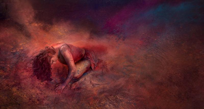 Figurative photography titled 'Dancing women 13', 11x21 inches, by artist Harrashad Kaamble on