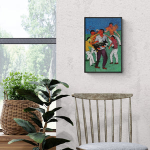 In-situ view of Kumar Ranjan's 'Day 6 (The Offering)' painting in a room