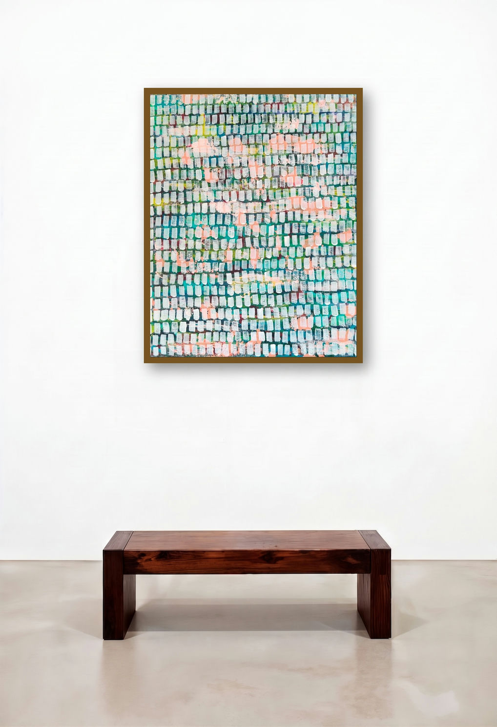 Daydreaming (Rhythmic Echoes) by artist Ketki Fadnis displayed in a Classic Bedroom